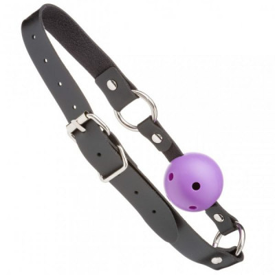 Кляп из экокожи Loveshop Latex BREATHABLE BALL GAG BLACK/PURPLE Кляп из экокожи Loveshop Latex BREATHABLE BALL GAG BLACK/PURPLE