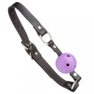 Кляп из экокожи Loveshop Latex BREATHABLE BALL GAG BLACK/PURPLE Кляп из экокожи Loveshop Latex BREATHABLE BALL GAG BLACK/PURPLE
