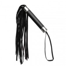 F61421 Плетка из экокожи FLOGGER METAL BLACK