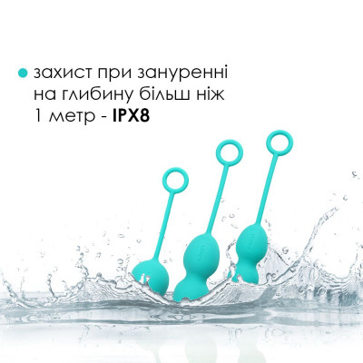 Набір вагінальних кульок зі зміщеним центром ваги Svakom Nova Green Набір вагінальних кульок зі зміщеним центром ваги Svakom Nova Green