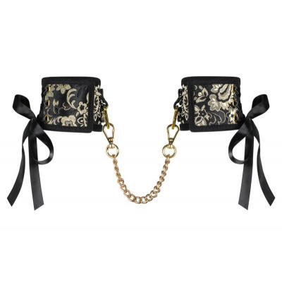 Кружевные наручники с цепочкой Obsessive Shelle cuffs