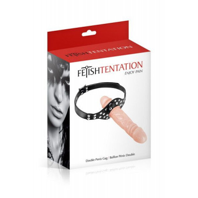 Кляп із подвійним фалоімітатором Fetish Tentation – Double Penis Gag Flesh Кляп із подвійним фалоімітатором Fetish Tentation – Double Penis Gag Flesh