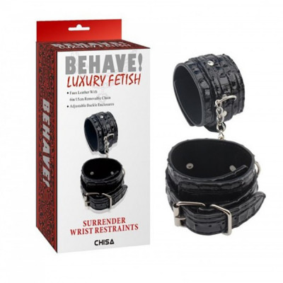 Наручники Behave Luxury Fetish SURRENDER WRIST RESTRAINTS Наручники Behave Luxury Fetish SURRENDER WRIST RESTRAINTS