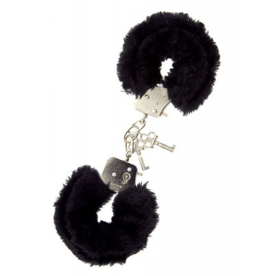 Наручники METAL HANDCUFF WITH PLUSH, BLACK