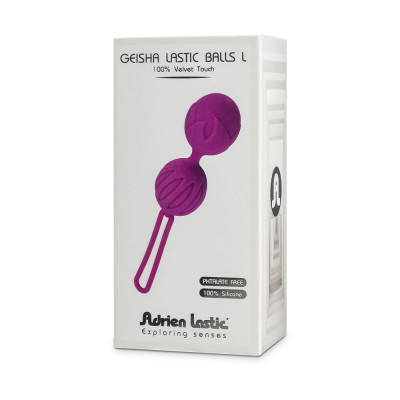 Вагінальні кульки Adrien Lastic Geisha Lastic Balls BIG Magenta (L), діаметр 4 см, вага 90 г Вагінальні кульки Adrien Lastic Geisha Lastic Balls BIG Magenta (L), діаметр 4 см, вага 90 г