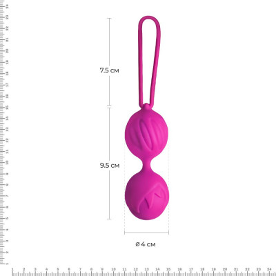 Вагінальні кульки Adrien Lastic Geisha Lastic Balls BIG Magenta (L), діаметр 4 см, вага 90 г Вагінальні кульки Adrien Lastic Geisha Lastic Balls BIG Magenta (L), діаметр 4 см, вага 90 г
