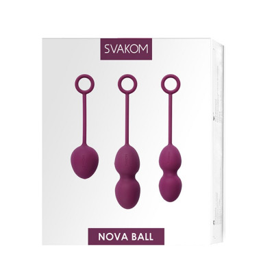 Набір вагінальних кульок зі зміщеним центром ваги Svakom Nova Violet Набір вагінальних кульок зі зміщеним центром ваги Svakom Nova Violet