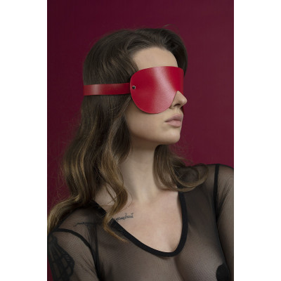 Маска на очі Feral Feelings - Blindfold Mask, натуральна шкіра, червона Маска на очі Feral Feelings - Blindfold Mask, натуральна шкіра, червона