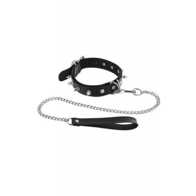 Нашийник з повідцем Fetish Tentation Spikes and Leash