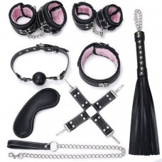 Набор для БДСМ игр Bondage Black and Pink Set