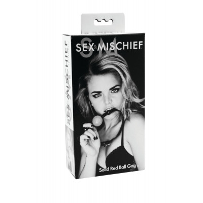 Классический кляп с шариком Sex And Mischief - Solid Red Ball Gag Классический кляп с шариком Sex And Mischief - Solid Red Ball Gag