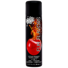 Разогревающий съедобный лубрикант 4 в 1 Wet Fun Flavors Вишня 89 мл