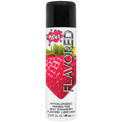 Съедобный лубрикант WET Flavored Aardbei Glijmiddel (Сочная клубника) 89 мл