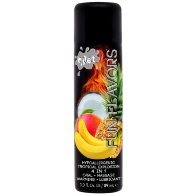 Разогревающий лубрикант Wet Fun Flavors Tropical Fruit Explosion (мультифрукт) 89 мл