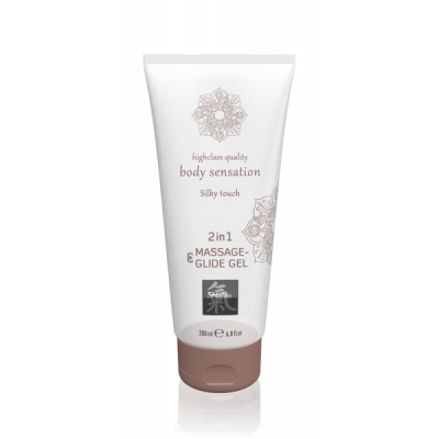 Лубрикант и массажное масло 2 в 1 Massage-& Glide gel 2in1 Silky touch, 200 мл