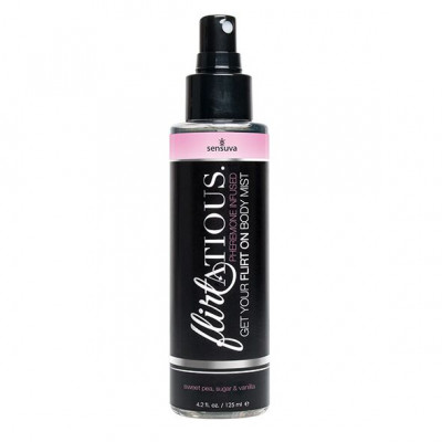 Спрей-мист для тела с феромонами Sensuva Flirtatious Vanilla, Sugar, & Sweet Pea Body Mist