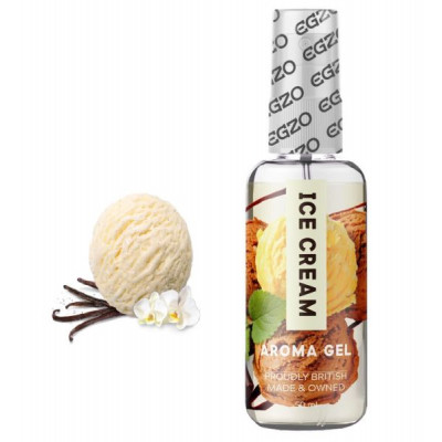 Съедобный гель-лубрикант EGZO AROMA GEL -Ванильное мороженое, 50 мл
