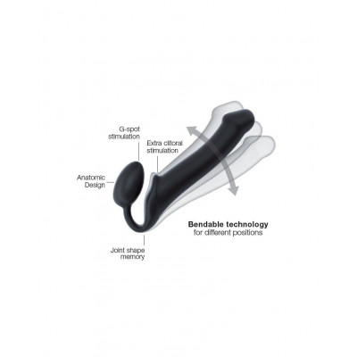 Безремневой страпон Strap-On-Me Black XL, полностью регулируемый, диаметр 4,5см Безремневой страпон Strap-On-Me Black XL, полностью регулируемый, диаметр 4,5см