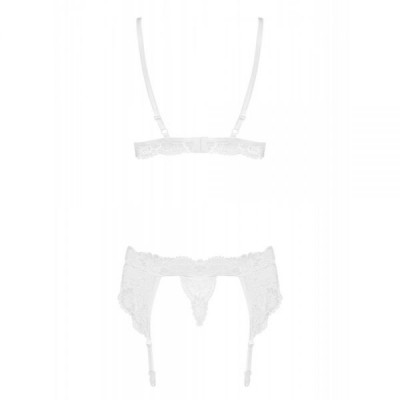 Комплект Obsessive 810-SEG-2 3 pcs set white L/XL