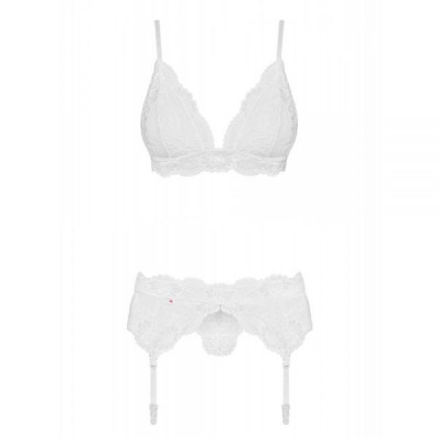 Комплект Obsessive 810-SEG-2 3 pcs set white L/XL