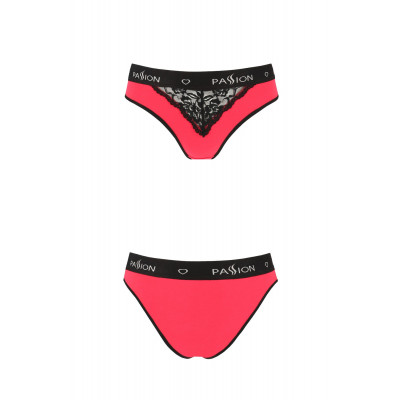 Трусики з широкою гумкою і мереживом Passion PS001 PANTIES red/black, size L Трусики з широкою гумкою і мереживом Passion PS001 PANTIES red/black, size L