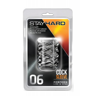 Насадка STAY HARD - COCK SLEEVE 06, CLEAR