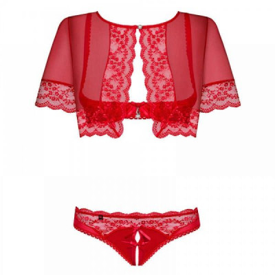 Комплект Obsessive LOVICA SET красный 3 предмета L/XL