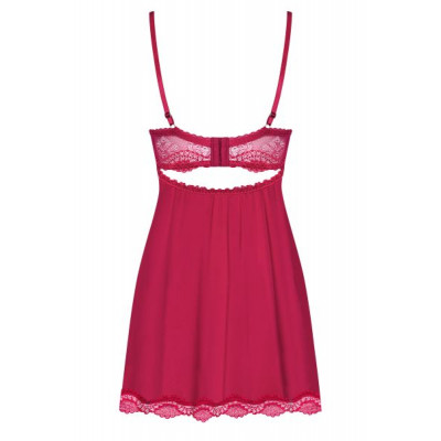Бебидолл Obsessive Rosalyne babydoll & thong red L/XL