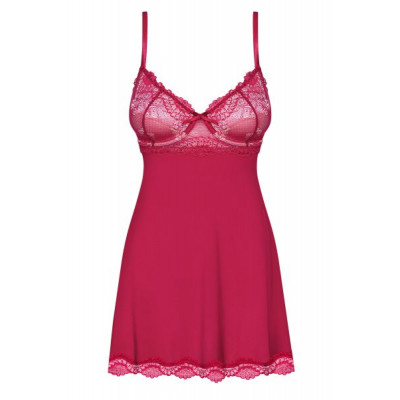 Бебидолл Obsessive Rosalyne babydoll & thong red L/XL