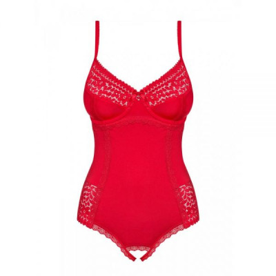 Боди Obsessive Jolierose teddy red L/XL