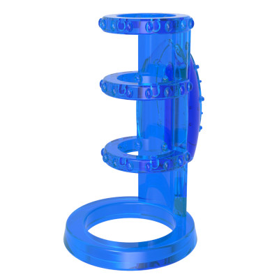 Насадка с вибрацией Chisa Get Lock Vibrating Cock Cage Blue