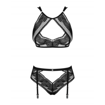 Сексуальный комплект Obsessive Allastia set Black S/M