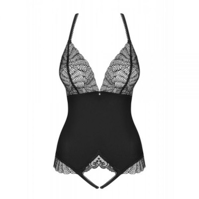 Боди Obsessive Chiccanta crotchless teddy black S/M