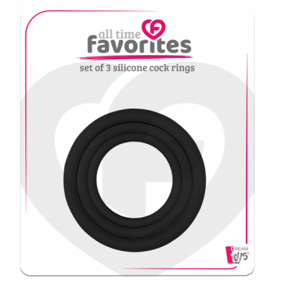 Набор эрекционных колец ALL TIME FAVORITES COCKRINGS