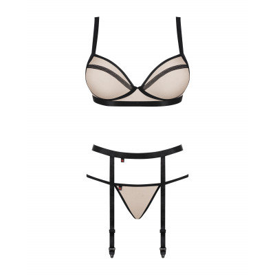 Комплект з поясом для чулок Obsessive Nudelia set L/XL Комплект з поясом для чулок Obsessive Nudelia set L/XL