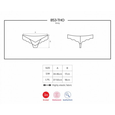 Трусики Obsessive 853-THO-2 thong white L/XL