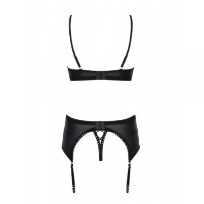Комплект Obsessive Redella 3-pcs set black S/M