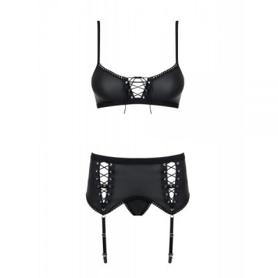Комплект Obsessive Redella 3-pcs set black S/M