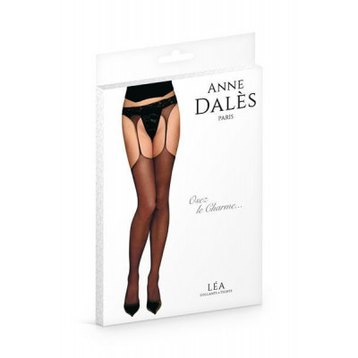 Панчохи з поясом Anne De Ales LEA T2 Black, відмінно для pinup стилю
