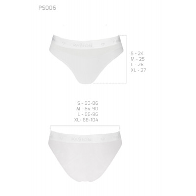 Трусики з прозорою вставкою Passion PS006 PANTIES white, size S Трусики з прозорою вставкою Passion PS006 PANTIES white, size S