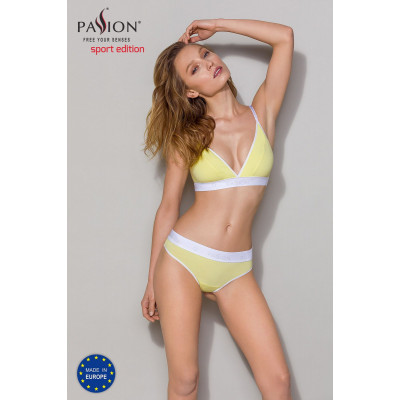 Спортивний топ з подвійними бретелями Passion PS007 TOP yellow, size S Спортивний топ з подвійними бретелями Passion PS007 TOP yellow, size S
