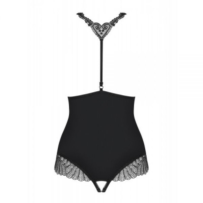 Боди Obsessive Chiccanta crotchless teddy black L/XL