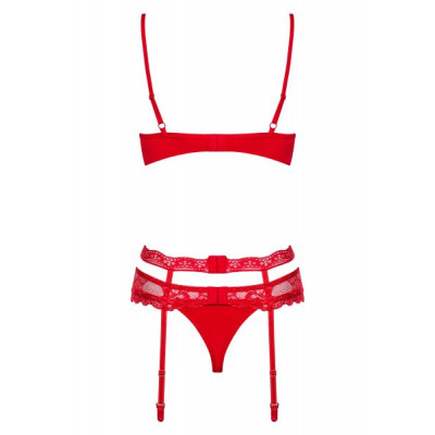 Комплект Obsessive Heartina 3 pcs set L/XL красный