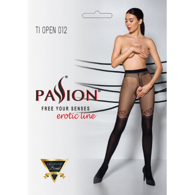 Колготки з відкритим доступом, подвійна щільність TIOPEN 012 black 3/4 (20/40 den) — Passion Колготки з відкритим доступом, подвійна щільність TIOPEN 012 black 3/4 (20/40 den) — Passion