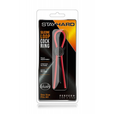 T331088 Регулируемое эрекционное кольцо STAY HARD SILICONE LOOP RED