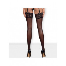 Чулки черный Obsessive Mixty stockings black S/M