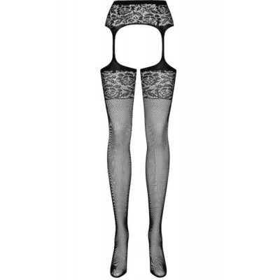 410886 Чулки с поясом S500 Garter stockings Obsessive черный S/M/L