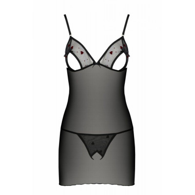 Сорочка з вирізами на грудях + стрінги LOVELIA CHEMISE black XXL/XXXL - Passion Сорочка з вирізами на грудях + стрінги LOVELIA CHEMISE black XXL/XXXL - Passion