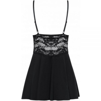 Бебидолл Obsessive 810-BAB-1 babydoll & thong black S/M