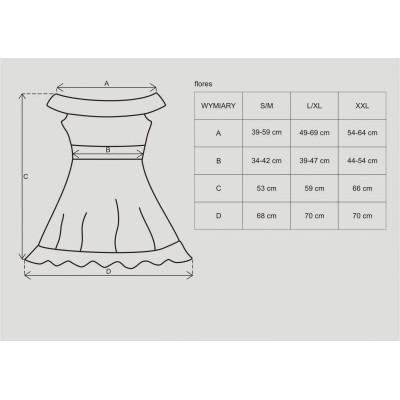 Сорочка Flores chemise Obsessive SM черная